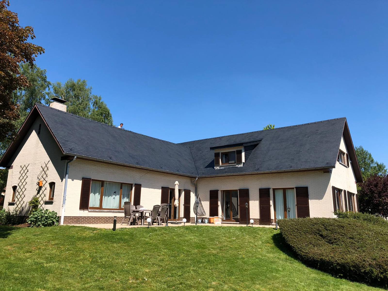 Woning met leien dak